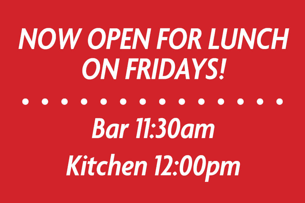 Open for Lunch Fridays